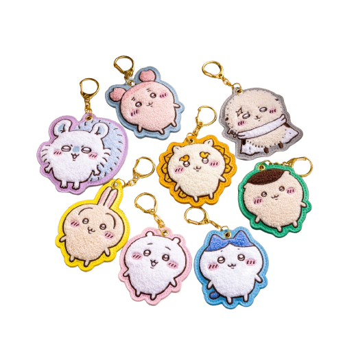 ちいかわ もこもこサガラ刺繍キーホルダー