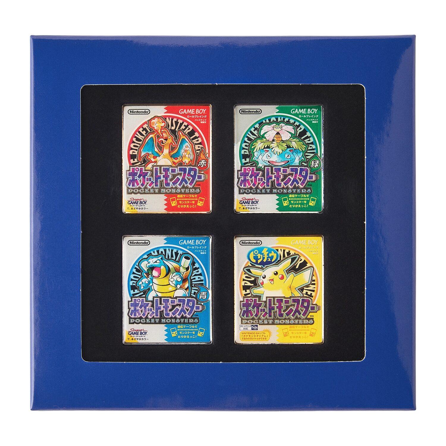 パッケージピンズ ポケットモンスター 赤・緑・青・ピカチュウ